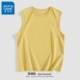 【Хлопковый жилет】 Светлый желтый #ZS Твердый цвет