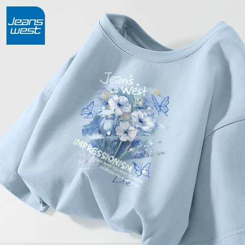 ZR-еврейская футболка с короткими рукавами для женского лета 2025 г. Новая чистая хлопковая футболка дофаминового мята в стиле мамбо.