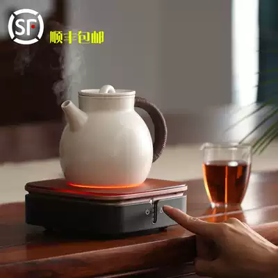 De Mingtang cat's eye second generation black crystal stove tea cooker bubble tea stove Mini small household silent thin electromagnetic pottery pot