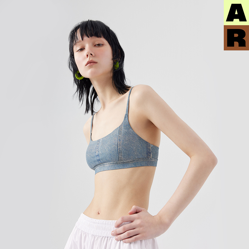 Ar Denim Optical Illusion Skin Feel Vest-Style Tube Top/Bra Beautiful Back Small Chest Underwear Women A-Line Almondrocks Ar Denim Optical Illusion Skin Feel Vest-Style Tube Top/Bra Beautiful Back Small Chest Underwear Women A-Line Almondrocks