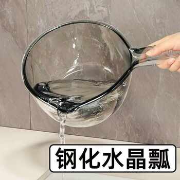 Unbreakable Water Ladle, Deep and Highly Transparent, Long-Handled Plastic Large Creative Kitchen Transparent Water Scoop