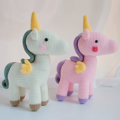菲菲姐家 Плетеный крючок для вязания ручной работы, кукла, трикотажный набор материалов, подарок на день рождения, «сделай сам», единорог