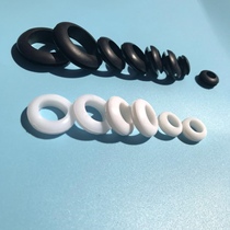 Coil rubber skin black and white double protection silicone high quality wire protection ring round hole ring through the wire hole sleeve protective ring