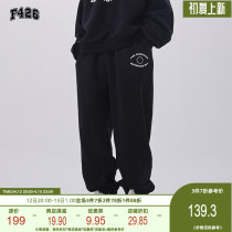 (F426 official shop) Guochao Lovers Street Hip Hop Loose Sports Eyes Typesetting Printed Pants Autumn Winter