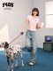 [F426 Official Store]New Style Super Stylish Loose Fit Versatile Studded Fun Embroidered Washed Wide-Leg Jeans