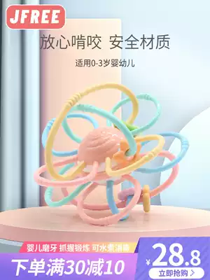 Baby toy Manhattan hand-held ball silicone bite gear fixer anti-eating hand grinding stick can be boiled for more than 6 months