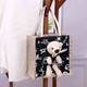 New canvas bear handbag 2021 new cartoon cute portable canvas bag going out portable lunch bag s7