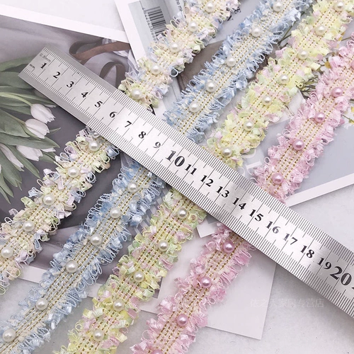 Плетеная ткань из жемчуга, 2см, в стиле Шанель