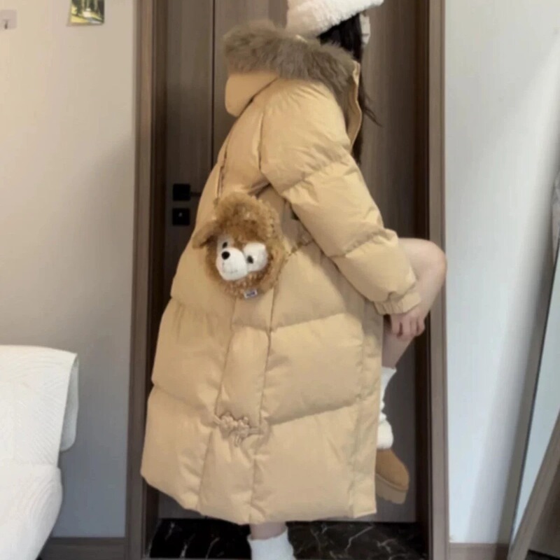 Maternity down Jacket 2026 New Winter Fashion Hooded Large Fur Collar Cotton Coat Stylish French Long Coat for Pregnancy Maternity down Jacket 2026 New Winter Fashion Hooded Large Fur Collar Cotton Coat Stylish French Long Coat for Pregnancy