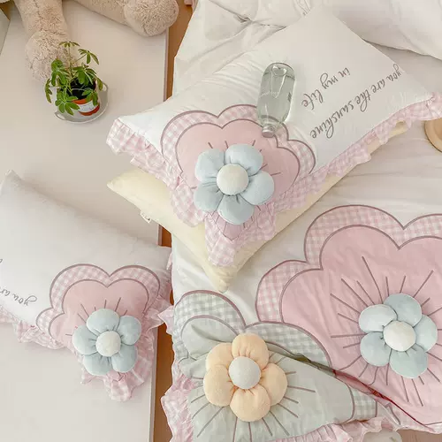 Мультяшный милый детский брендовый хлопковый комплект, хлопковая простыня, пододеяльник, одеяло, осенний, 4 предмета, постельные принадлежности