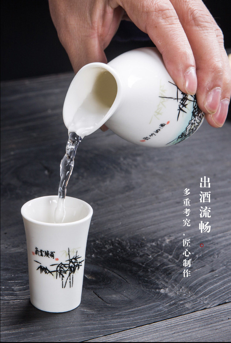 Ликер Cup 创意家用日式陶瓷酒具白酒杯套装分酒器酒壶仿古小酒盅烈酒一口杯