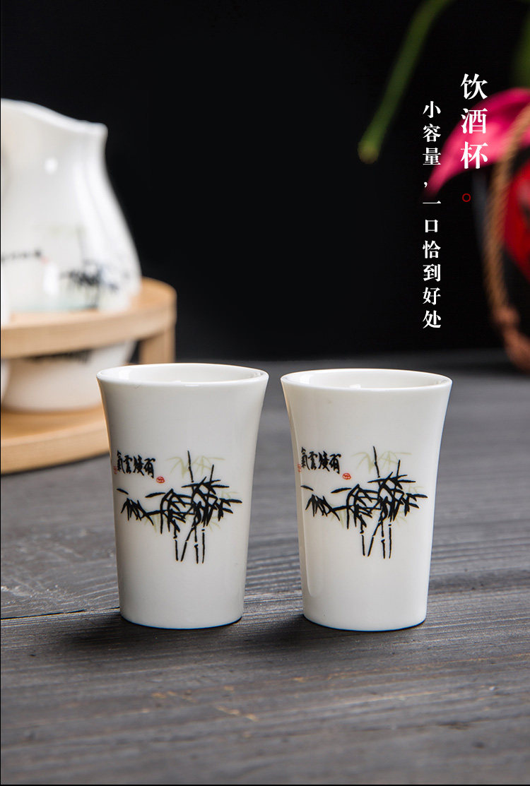 Ликер Cup 创意家用日式陶瓷酒具白酒杯套装分酒器酒壶仿古小酒盅烈酒一口杯