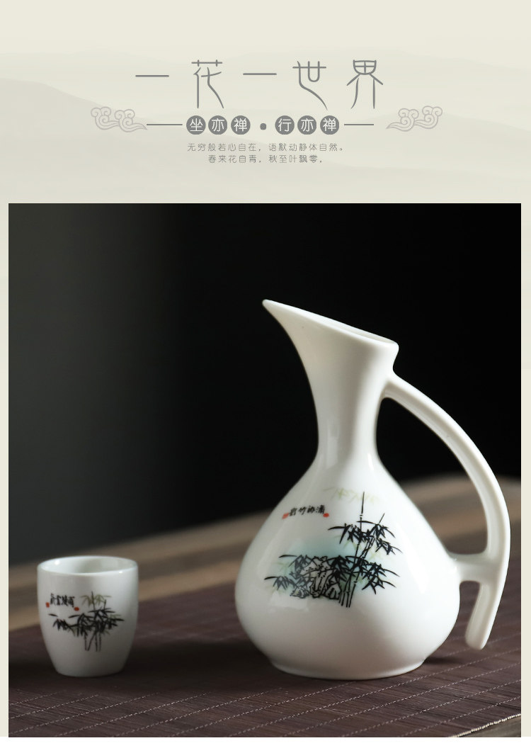 Прозрачное стекло Японское саке набор керамических японский ликер винный набор старинных духов стеклянный кувшин стеклянный кусаются стекло