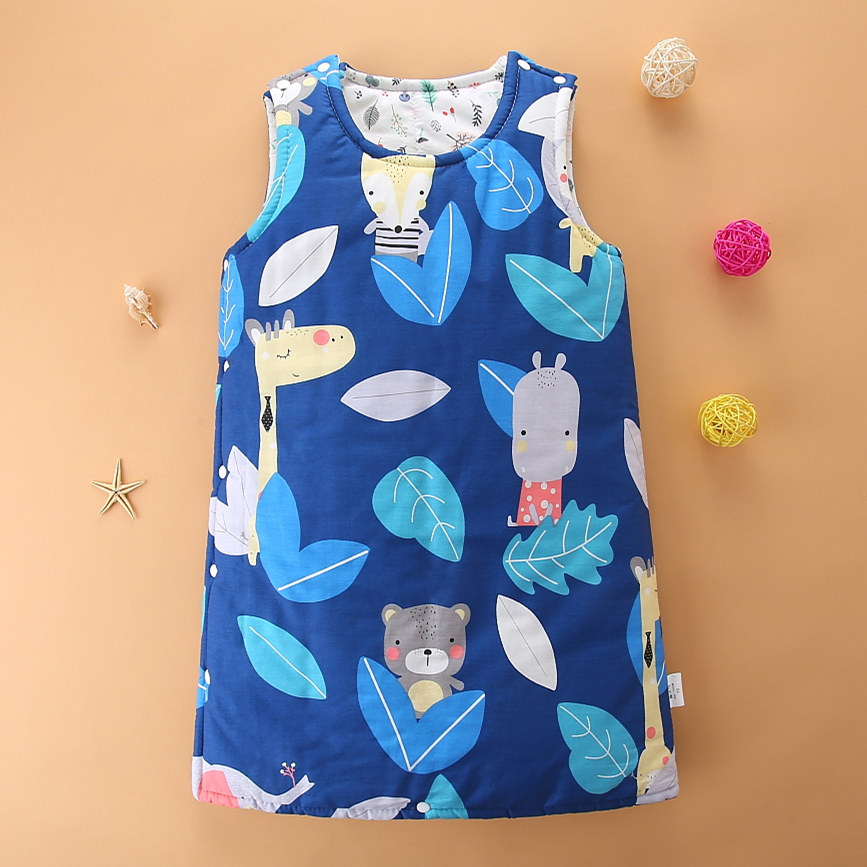 Baby Sleeping Bag Pure Cotton Autumn Winter Thick and CUHK Children's anti-kick quilt Divine Instrumental Baby Vest in Leg Pyjamas Four Seasons-Taobao