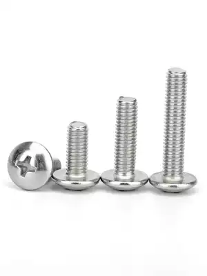 304 stainless steel cross large flat head screw round head mushroom head bolt large umbrella head machine tooth screw M6M8
