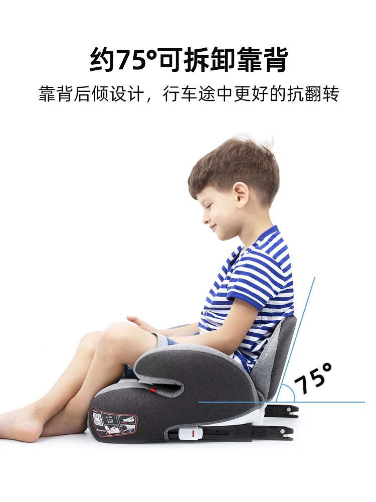 Bebelock Car Child Safety Seat Booster Cushion for Children Aged 3 to 12, Portable and Foldable for Car Use