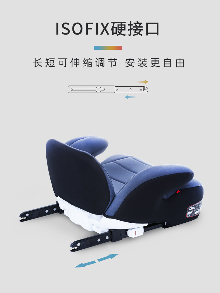 Bebelock Car Child Safety Seat Booster Cushion for Children Aged 3 to 12, Portable and Foldable for Car Use