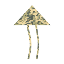 Kite Shandong Weifang camouflage military fan retired soldier adult hand-held simple reel easy to fly personalized kite