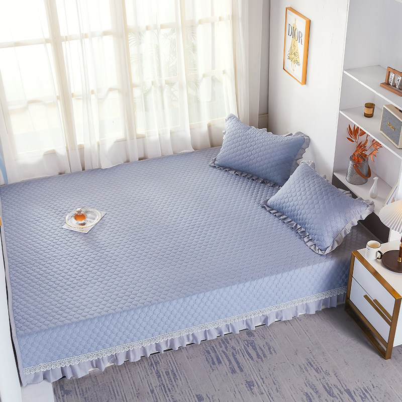 Cotton tatami bed cover custom rural big kang pad four seasons universal protection pad kang cover anti-slip bed sheet one side skirt