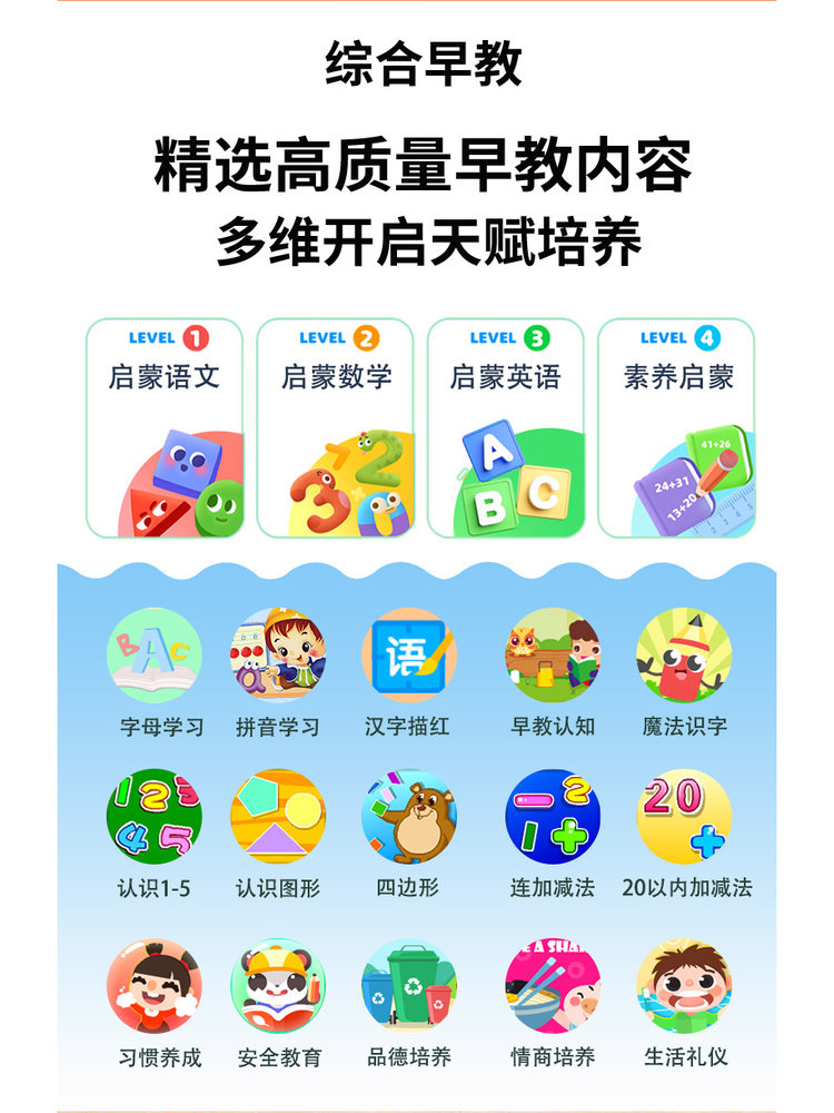 Aixuebao 11inch Blue Light Blocking Large Screen Children's Tablet Learning Machine for Preschool, Kindergarten, Early Education, Elementary School, First Grade, High School, Ai Precision Learning, Online Classes, Tutoring Machine, Student Computer with Eye Protection Screen