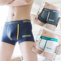 Mens ice silk underwear summer thin section large size boys boxer pants breathable personality trend fashion boxer underwear men