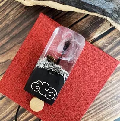 Fetal hair seal Handmade ebony inlaid moire baby newborn full moon fetal hair umbilical cord seal souvenir