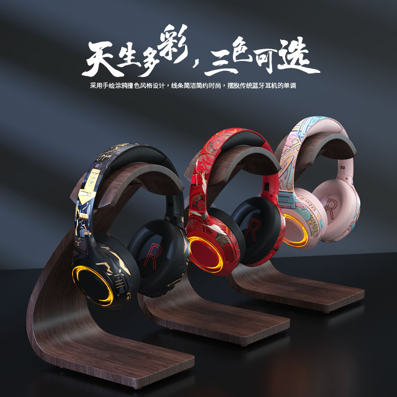 Bluetooth headset head-mounted boys sports running mp3 can be inserted card tf card children's headset integrated listening game noise reduction red girls big ear cups wireless wired dual-purpose student Walkman