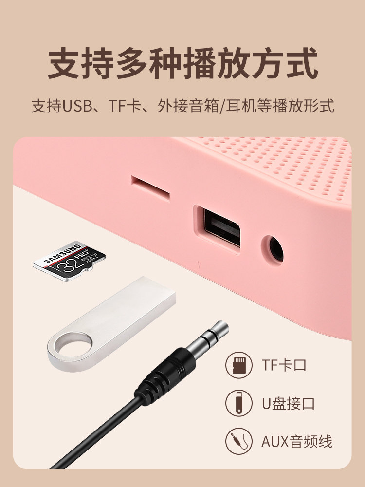 Wall-Mounted Cd Player Mini Student Mp3 Disc Player Portable Record Player for Listening to Albums