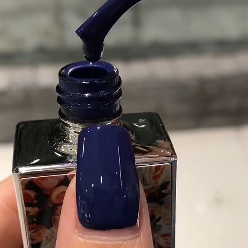 Flower Bud Autumn and Winter New Product Internet-Famous Deep Blue Phototherapy Nail Polish Gel, Whitening Dark Blue Nail Salon Special Gel, Long-Lasting