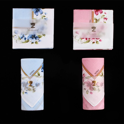 往季 Хлопковый милый носовой платок, шарф, в цветочек