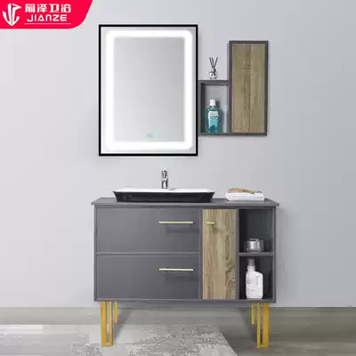 Arrowze bathroom cabinet combination European light luxury sink floor-standing small apartment toilet washbasin smart mirror cabinet