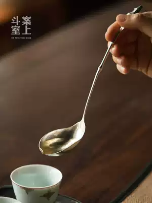 Seven hand-made silver tea spoons, tea shovels, hammers, mesh tea spoons, handmade sterling silver spoons, 999 teaspoons