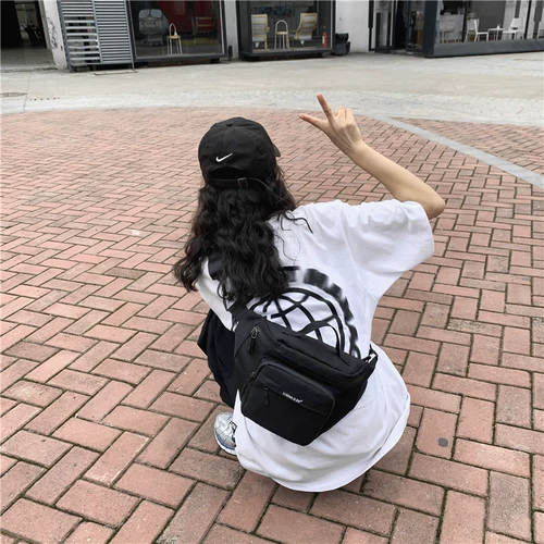 Брендовая сумка через плечо, универсальная вместительная и большая сумка на одно плечо для отдыха, спортивная японская поясная сумка, нагрудная сумка