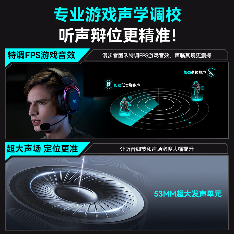Edifier G5 Wireless Gaming Headset Over-Ear Bluetooth Headset for Pubg Delta Desktop Computer Dedicated Headset