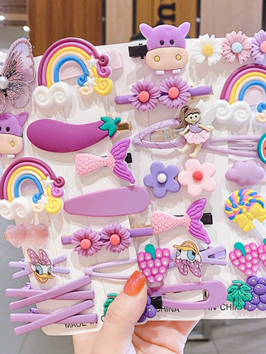 Детская мультяшная заколка для волос, аксессуар для волос для принцессы, милые детские шпильки для волос, популярно в интернете