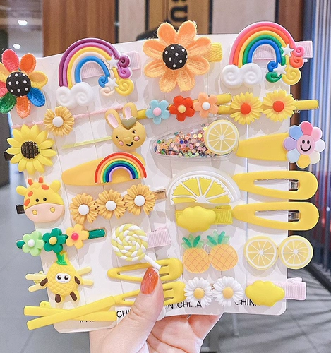 Детская мультяшная заколка для волос, аксессуар для волос для принцессы, милые детские шпильки для волос, популярно в интернете