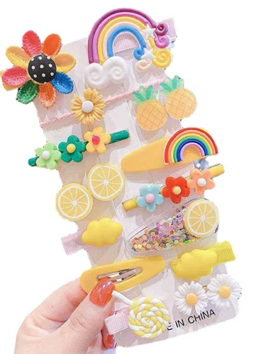 Детская мультяшная заколка для волос, аксессуар для волос для принцессы, милые детские шпильки для волос, популярно в интернете