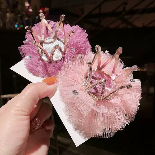 Детский ободок, заколка для волос для принцессы, милые кружевные шпильки для волос, аксессуар для волос