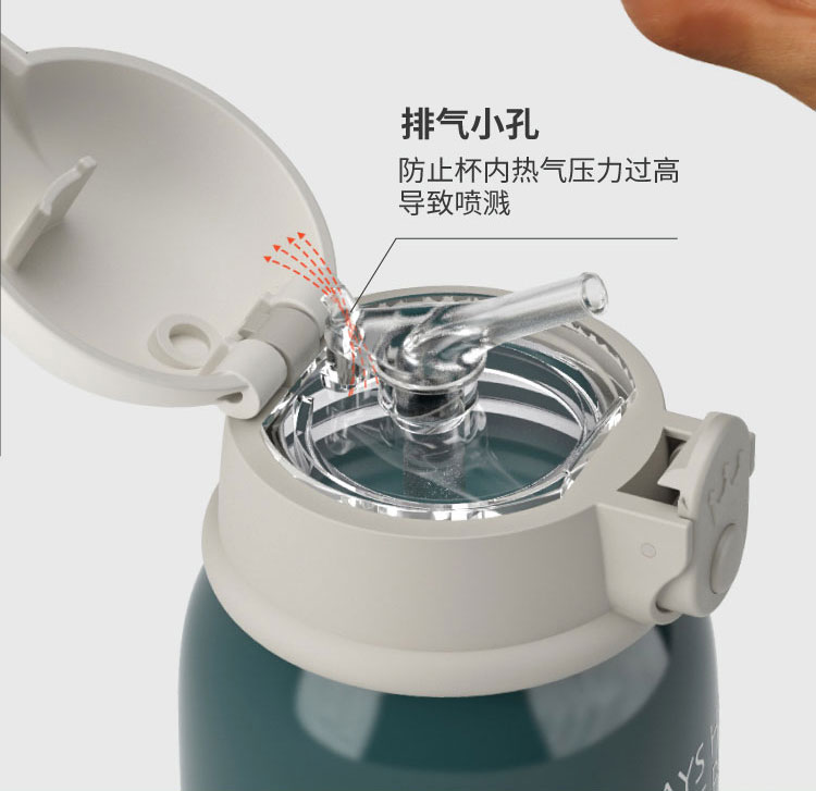 萌集 儿童316不锈钢 保温保冷杯 一杯三盖 600ml 图8