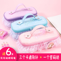 Stationery box Pencil box for female primary school students Kindergarten ins tide girl multi-functional net red Cute super cute Japanese Japanese simple childrens princess pencil bag girl girl high Yan value large capacity