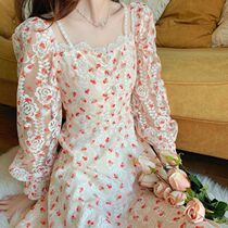 Dress 2021 summer new French vintage forest net gauze first love gentle wind small flower flowers fugitive princess dress