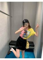 Dime 2022 Summer Korean version of the new display slim and white long-defying little playful Peach Ballerina thirsty T-shirt blouse