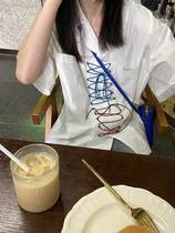 Small crowddesign sense strap shirt loose 100 hitch 2022 new womens dress summer trendy short sleeve blouse shirt woman