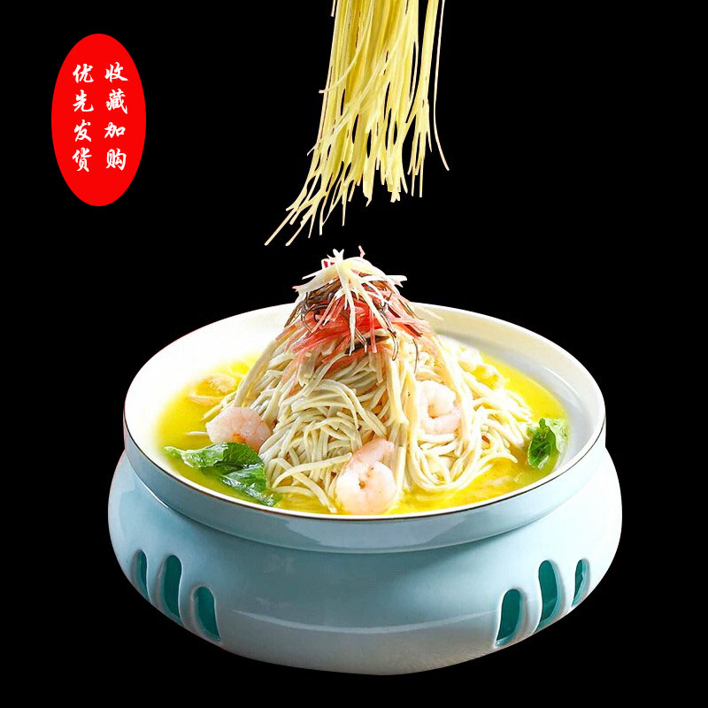 Hotel Candle Heating Cutlery Stove With Base Ceramic Dry Pan Plate Home Hotel Insulated Plate Chinese Dinner Plate