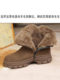 Women's Thick-Soled Snow Boots, Winter Fleece-Lined Women's Shoes, Thickened Northeastern Cotton Shoes, Genuine Leather Wool Boots, Non-Slip