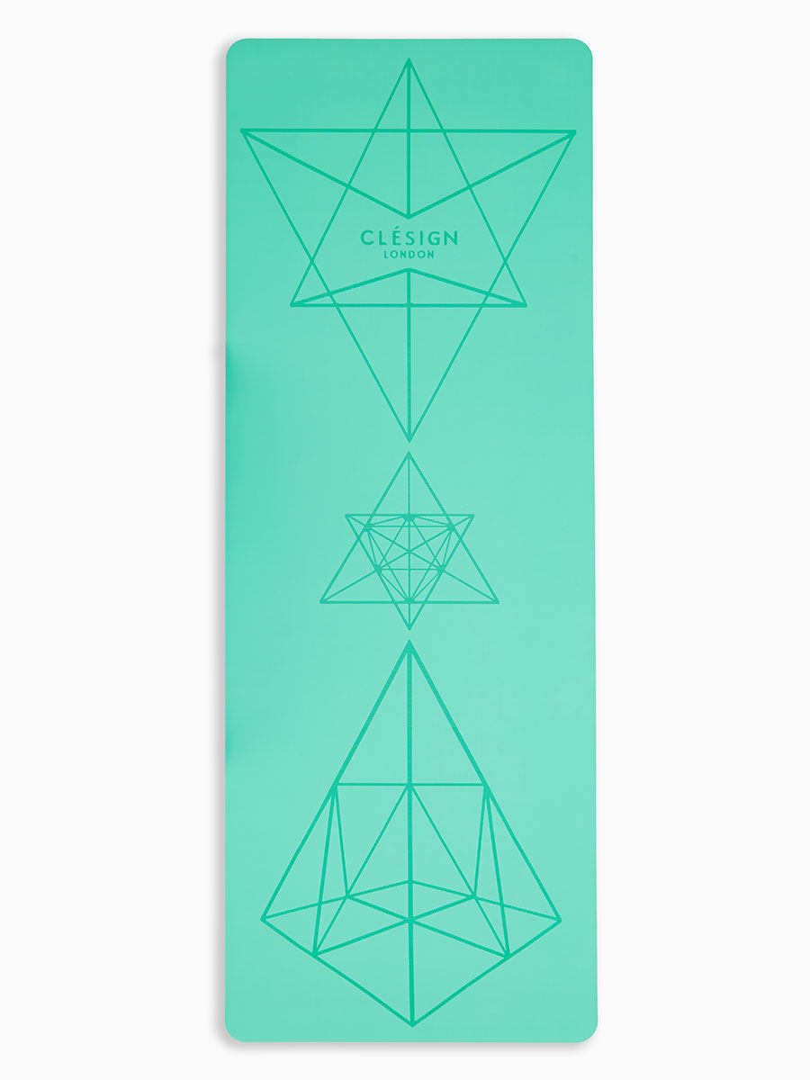 CLESIGN imported yoga mat non-slip natural rubber thickened Pilates local tyrant mat Tiff blue aurora mat