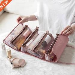 Travel Cosmetic Bag Women Mesh Make Up Box Bags Beautician T