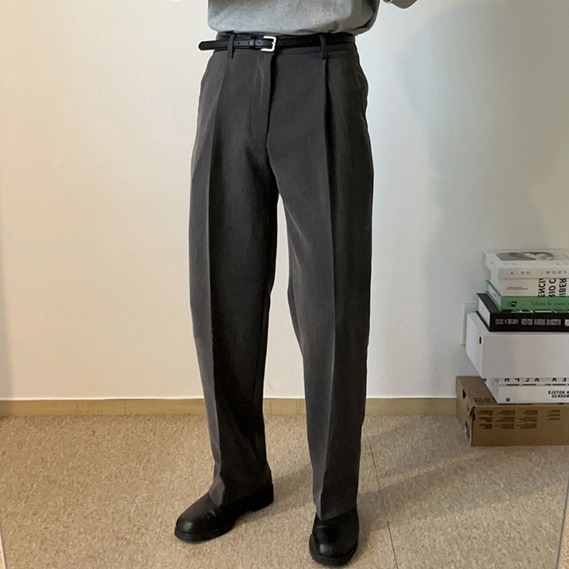 Men's Straight-Leg Loose Casual Suit Pants Without Belt, Autumn Business Old Money Style Commuting Suit Trousers Men's Straight-Leg Loose Casual Suit Pants Without Belt, Autumn Business Old Money Style Commuting Suit Trousers