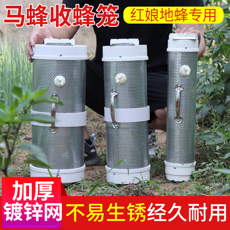 Hornet collection bee cage collection ground bee cage lure gold ring wasp bumble bee special catcher thickened anti-running bee tool