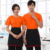 Летняя официант Работая одежда Pure Cotton Complete -Sleeved Custom Print